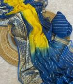 Lime 2D Shaded Viscose Georgette Saree