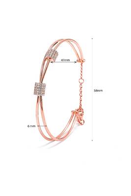 Rose gold  sterling silver alligned kada 3