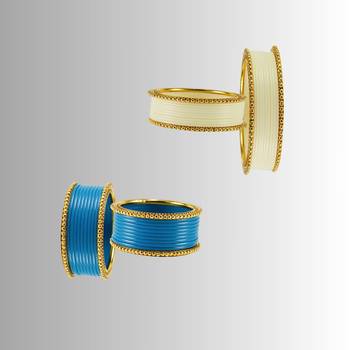 Acrylic-brass multicolor  plain bangle combo 2