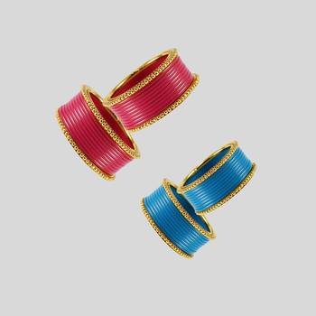 Acrylic-brass multicolor  plain bangle combo 2