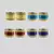 Acrylic-brass multicolor  moti stud bangle combo
