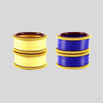 Acrylic multicolor  plain bangle combo 1