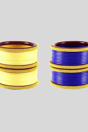 Acrylic multicolor  plain bangle combo