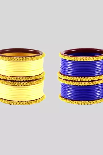Acrylic multicolor  plain bangle combo