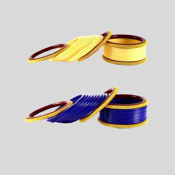 Acrylic multicolor  plain bangle combo 2