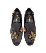 Grey seude leather finish mocassins