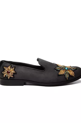 Grey seude leather finish mocassins