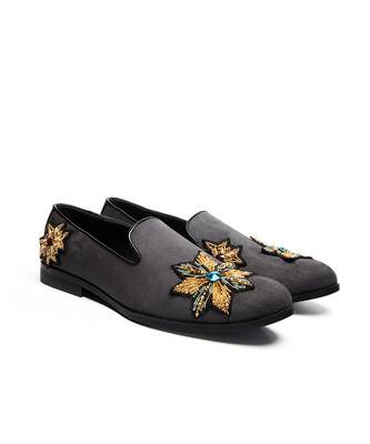Grey seude leather finish mocassins 3