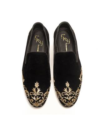 Black velvet mocassins 1