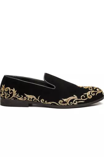 Black velvet mocassins