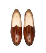 tan napa leather finish mojari