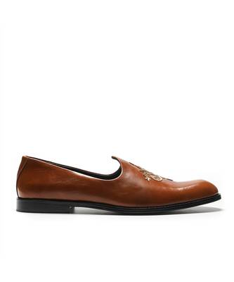 Cherry red napa leather finish mocassins 3