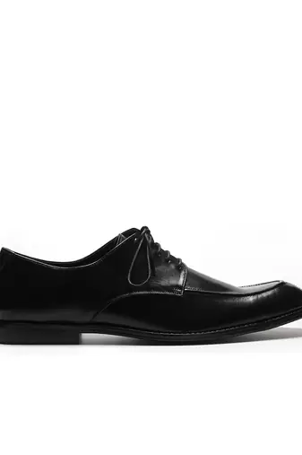 Black napa leather finish formal
