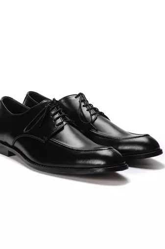 Black napa leather finish formal