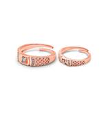 Rose gold  embrace couple rings