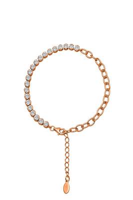 Rose gold  sterling silver sage tennis bracelet 2