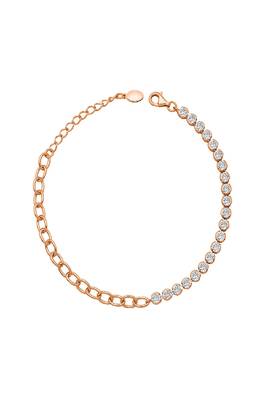 Rose gold  sterling silver sage tennis bracelet 3