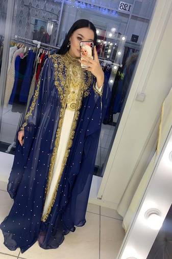 SALE New Wedding Moroccan Dubai Kaftan Arabic Abaya Dress Very Fancy Long Gown 