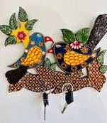 Handmade Bird Key Holder – Paper Mashee  & Stone Work Wall Décor with Waterproof Varnish Finish