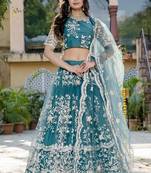 RAMA SOFT NET LEHENGA CHOLI WITH DUPATTA