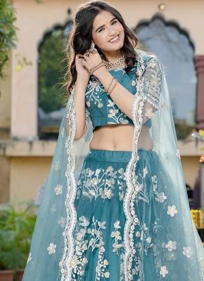 RAMA SOFT NET LEHENGA CHOLI WITH DUPATTA 2