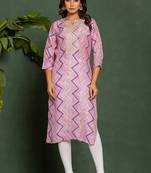 Palki blush printed work kurta
