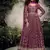 Purple embroidered jacquard anarkali suit