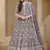 Light purple net embroidered anarkali suit
