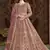 Light pink net embroidered anarkali suit