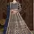 Blue net embroidered anarkali suit