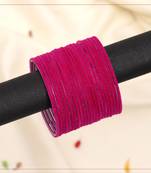 Rani color velvet work bangle set: 2.4