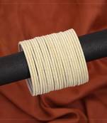 Off white color velvet work bangle set: 2.4