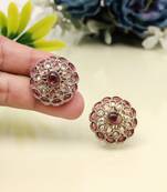 Royal purple color tops stud earrings