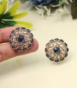 Cool blue color tops stud earrings