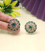 Breezy firozi color tops stud earrings