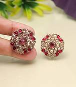 Stylish rani color tops stud earrings