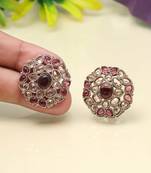 Regal purple color tops stud earrings