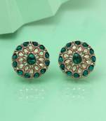 Fresh green color tops stud earrings