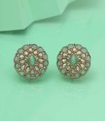 Mint pista green color tops stud earrings