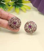 Twilight purple color tops stud earrings