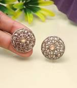 Luminous gold color tops stud earrings