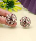 Royal purple color tops stud earrings