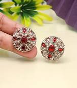 Cherry red color tops stud earrings