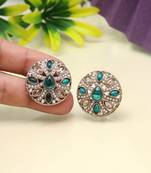 Bright firozi color tops stud earrings