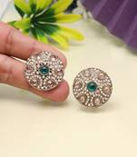 Nature green color tops stud earrings