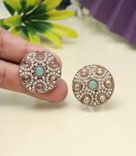 Crystal sky blue color tops stud earrings