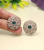 Aqua firozi color tops stud earrings
