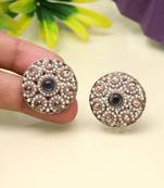 Marine blue color tops stud earrings