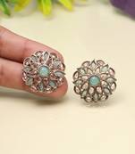 Cool sky blue color tops stud earrings