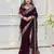Maroon sequin & Zari Thread Embroidery work Saree with Unstitched Blouse